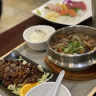 Beef Sukiyaki Teishoku