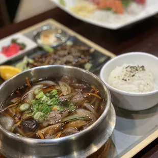 Beef Sukiyaki Teishoku
