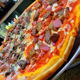a large pizza
