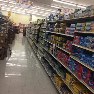 a grocery aisle