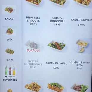 Menu as of October 2023 (p. 4)