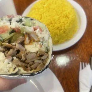 Shawarma Laffa &amp; Rice