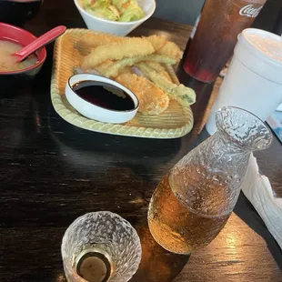Plum wine w/Shrimp Tempura app