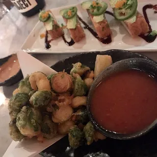 Rock Shrimp and Brussels