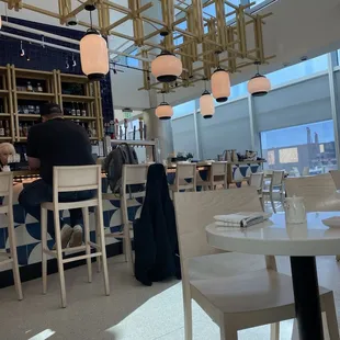 Bar and seating area