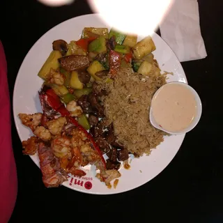Hibachi Filet Mignon and Lobster Tail Combo