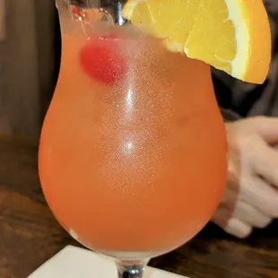 a glass of orange juice