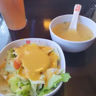 Salad and soup