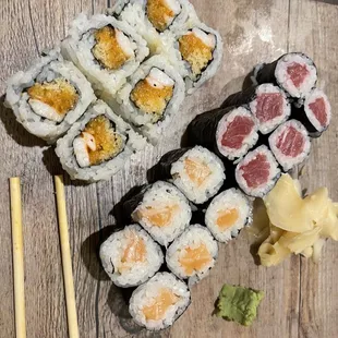 sushi and sashimi, food, sashimi, sushi
