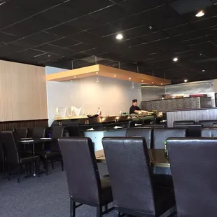 interior, sushi and sashimi