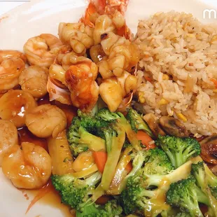 Hibachi scallop and lobster