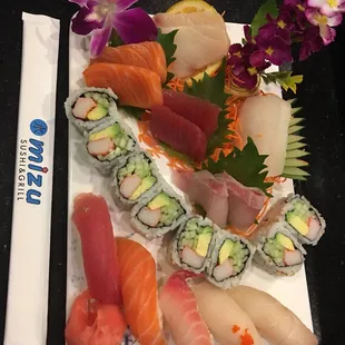 Sushi and sashimi combo