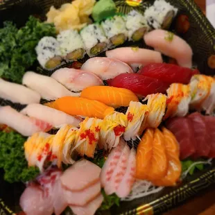 Sushi and sashimi for two