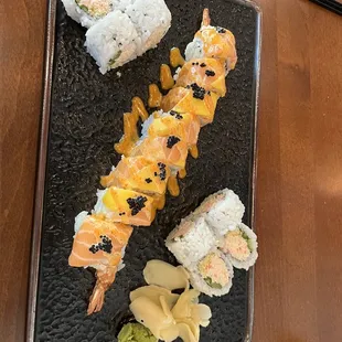 Saints Girl Roll (center) and Crunchy Roll
