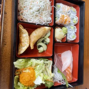 Sashimi bento box