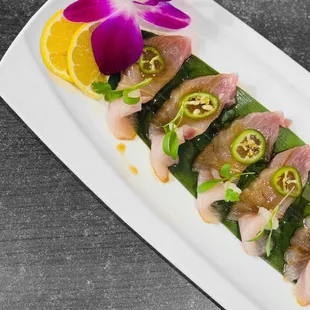 6 Piece Yellowtail Crudo | @whaevaeats