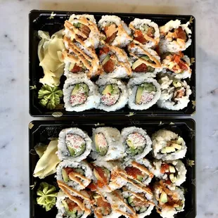 Special combo- spicy tuna, spicy salmon, Cali.