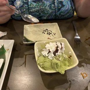 Green Tea ice cream. Delicious