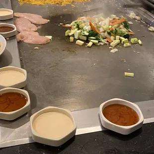 a chef preparing food