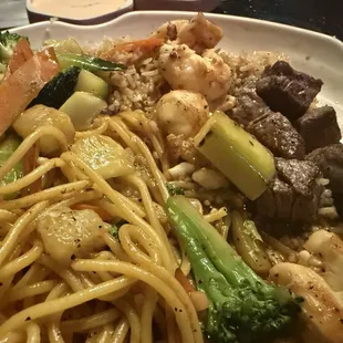 Filet and lobster hibachi