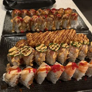 a variety of sushi