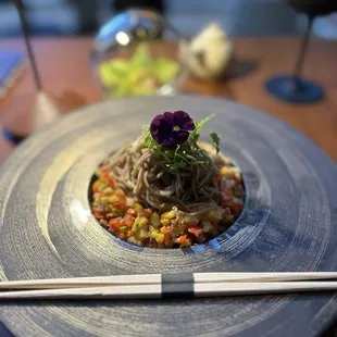 Hiyashi soba noodles