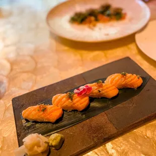 Seared Aburi Salmon Belly - excellent!