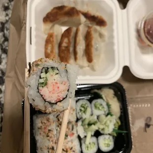 my california roll with cucumber and without avocado