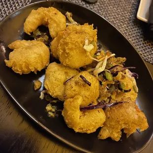 a plate of fried shrimp