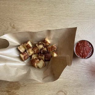 Delicious fried cheese curds.