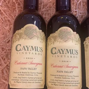 three bottles of wine