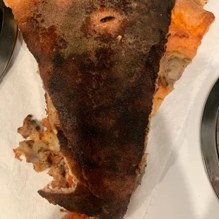 Burnt pizza