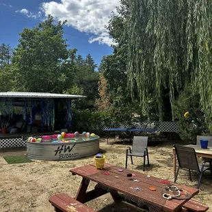 Outdoor pool party event