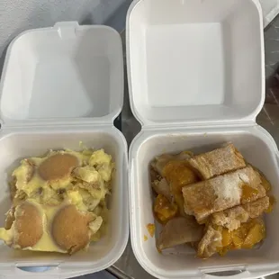 Banana Pudding and Peach Cobbler