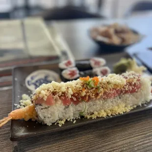 Another view of the same TS Roll and Tekka Maki