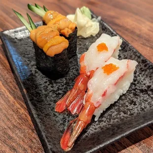 Fresh Uni and Amaebi