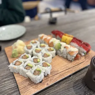 salmon avocado + specialty rolls