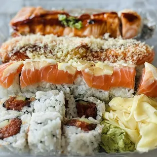 49er Roll, MJ roll, Lion roll, Spicy tuna roll