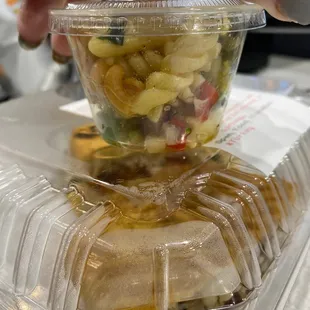 Every sandwich comes with this little side of pasta/veggie salad. And a pickle but I ate that already lol!