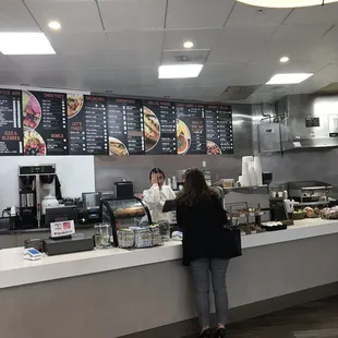 a woman ordering food