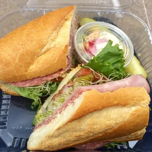 The Sicilian (without provolone cheese; add sprouts)