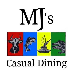 the logo for mj&apos;s casual dining