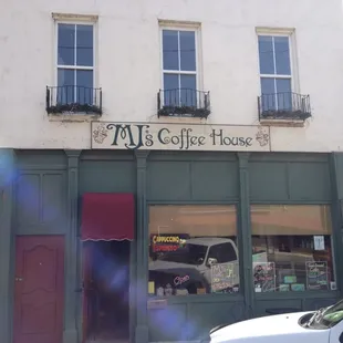 the front of the building