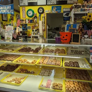 a display of doughnuts