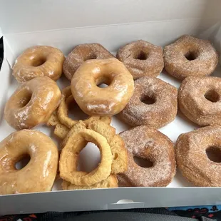Bakers Dozen! Cinnamon Sugar, Naked &amp; Fresh Glazed Donuts