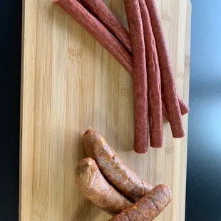 Made in house sausages and beef sticks