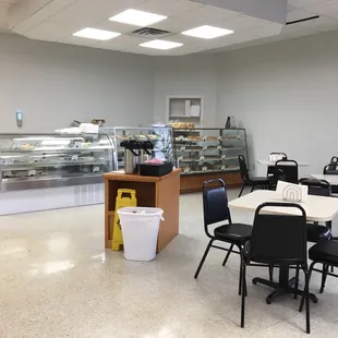 M J's offers some bakery as well as sandwiches and a small seating area for those who wish to stay awhile