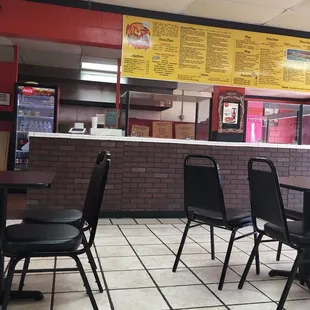 the seating area
