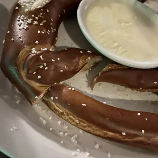 Pretzel with cheese  (huge!)