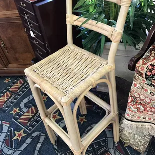 This chair is "high end wicker". $85.00